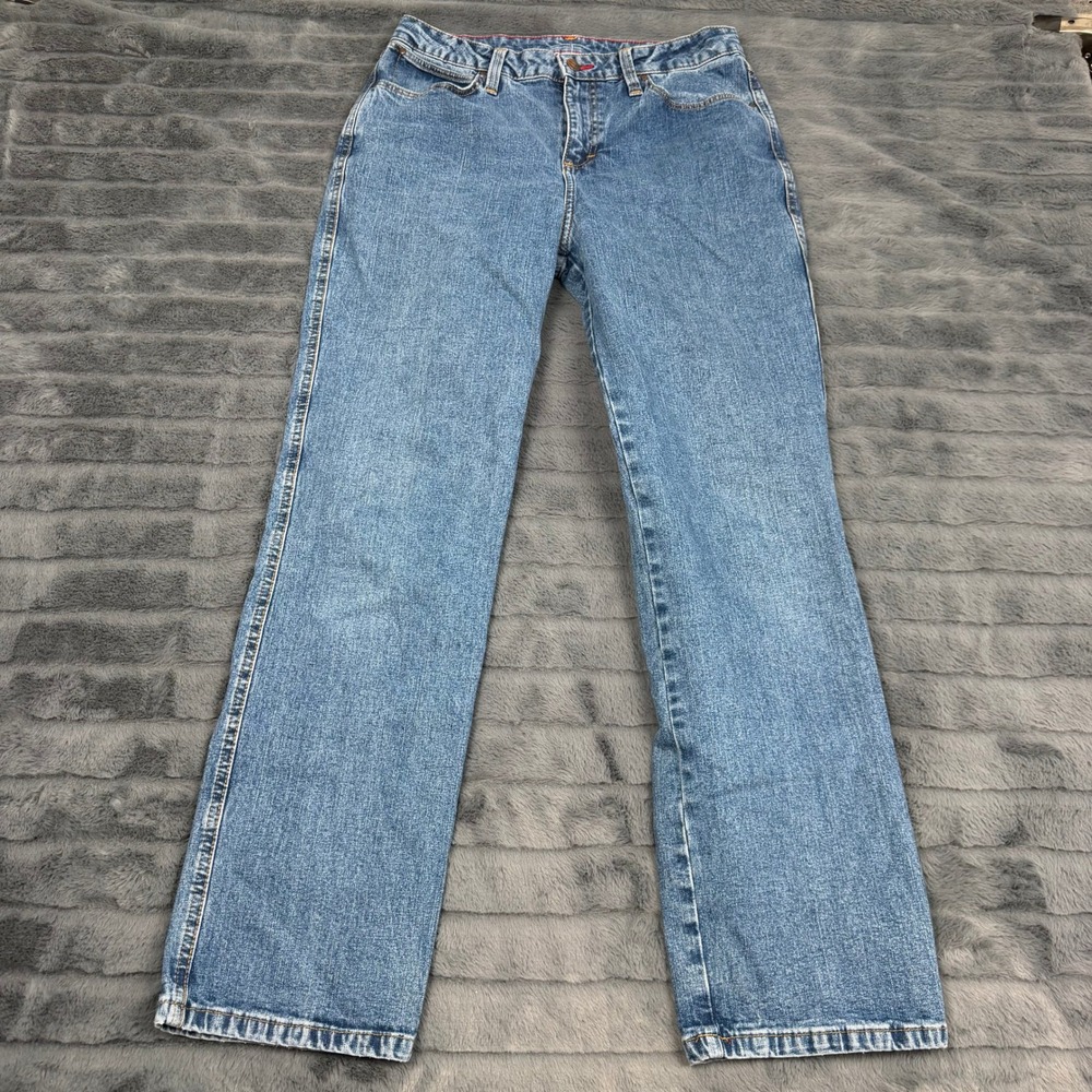 Wrangler Womens Straight Leg Jeans Blue Medium Wash 18MWZSW 9x30